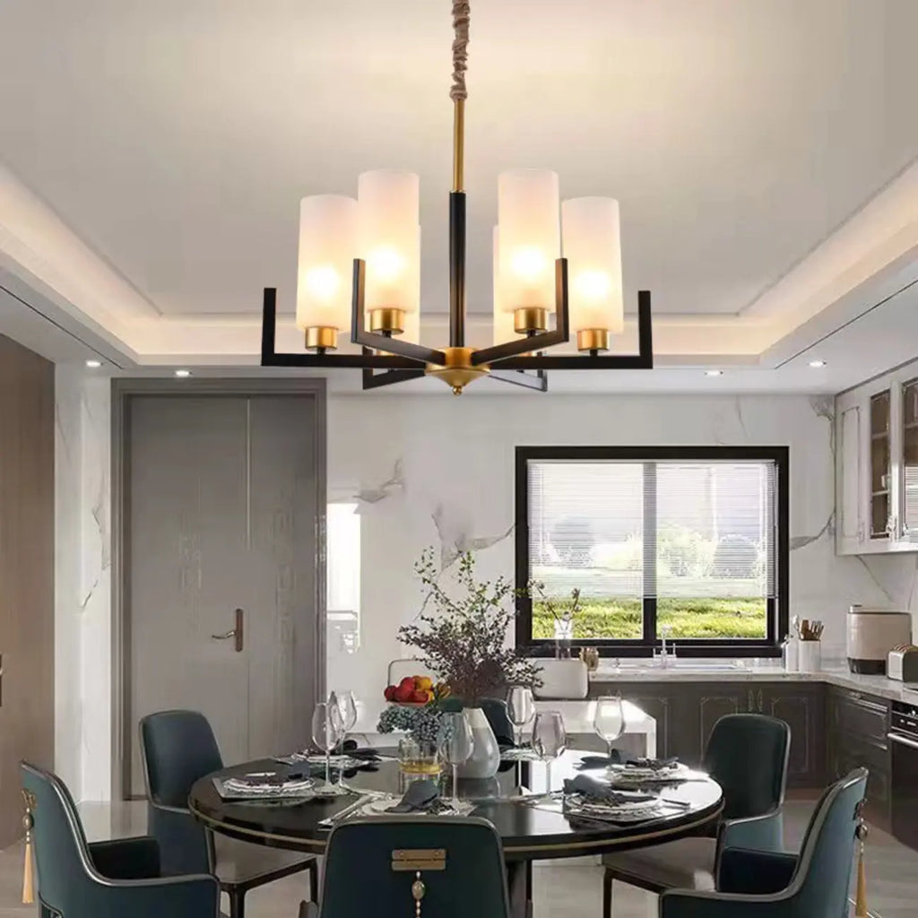 Modern Industrial Metal Chandelier for Living Room