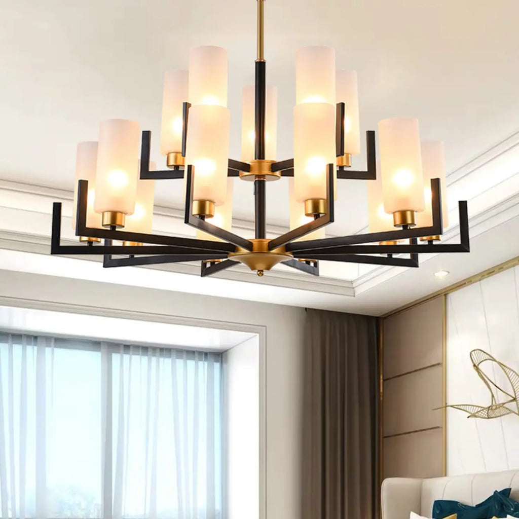 Modern Industrial Metal Chandelier for Living Room