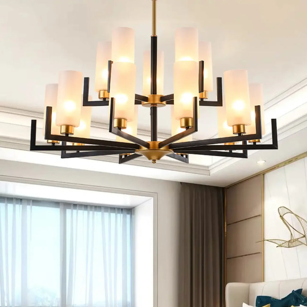 Modern Industrial Metal Chandelier for Living Room