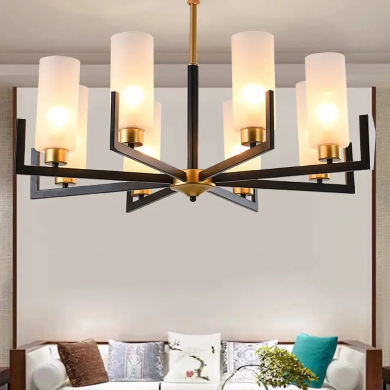 Modern Industrial Metal Chandelier for Living Room