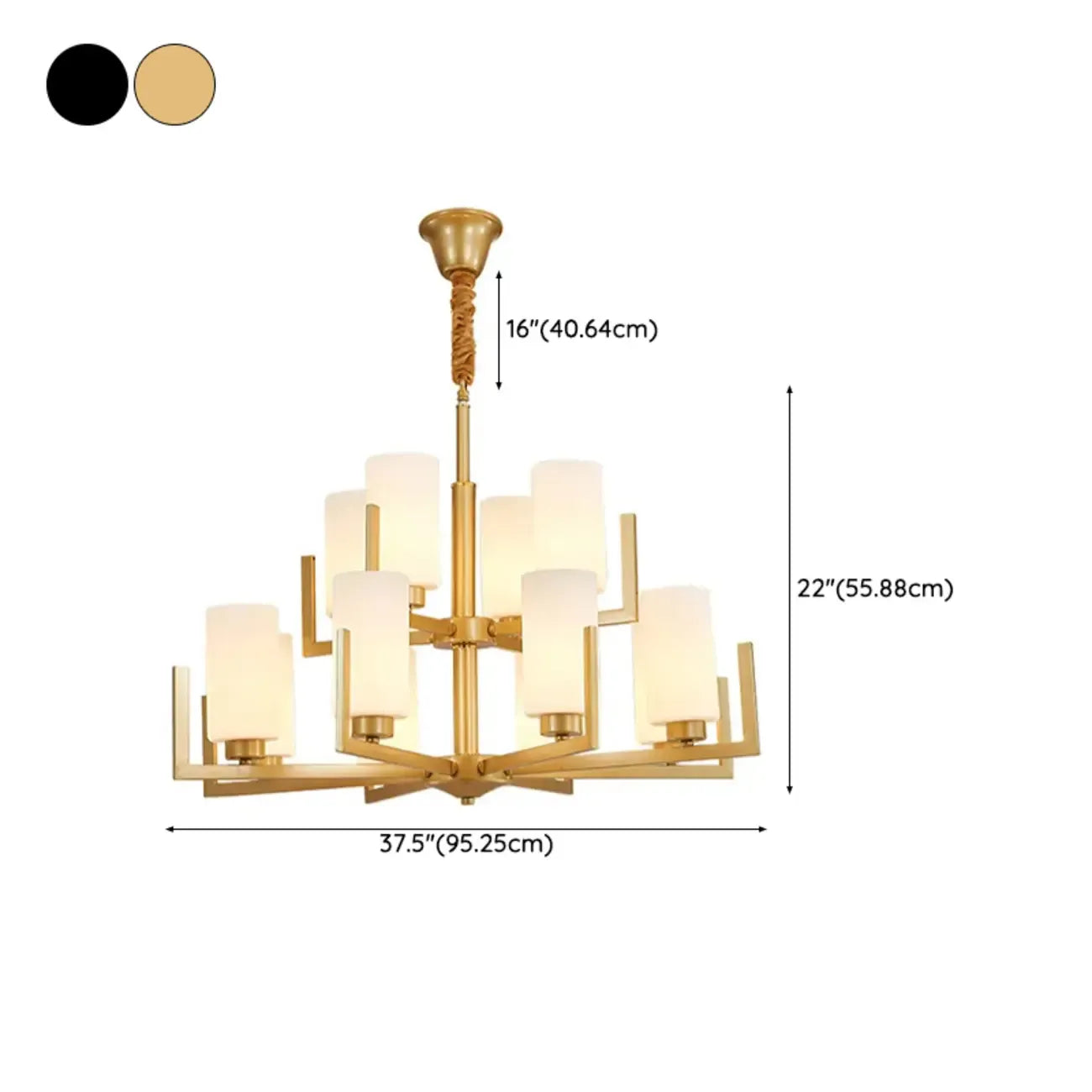 Modern Industrial Metal Chandelier for Living Room