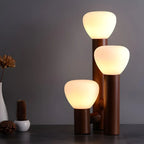 Modern Unique 3-Light Glass Table Lamp for Living Room