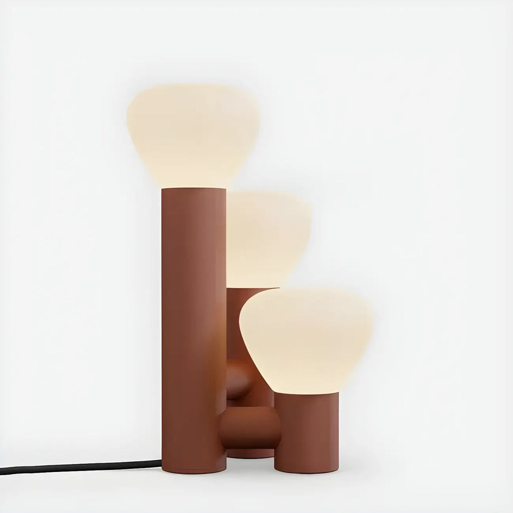 Modern Unique 3-Light Glass Table Lamp for Living Room