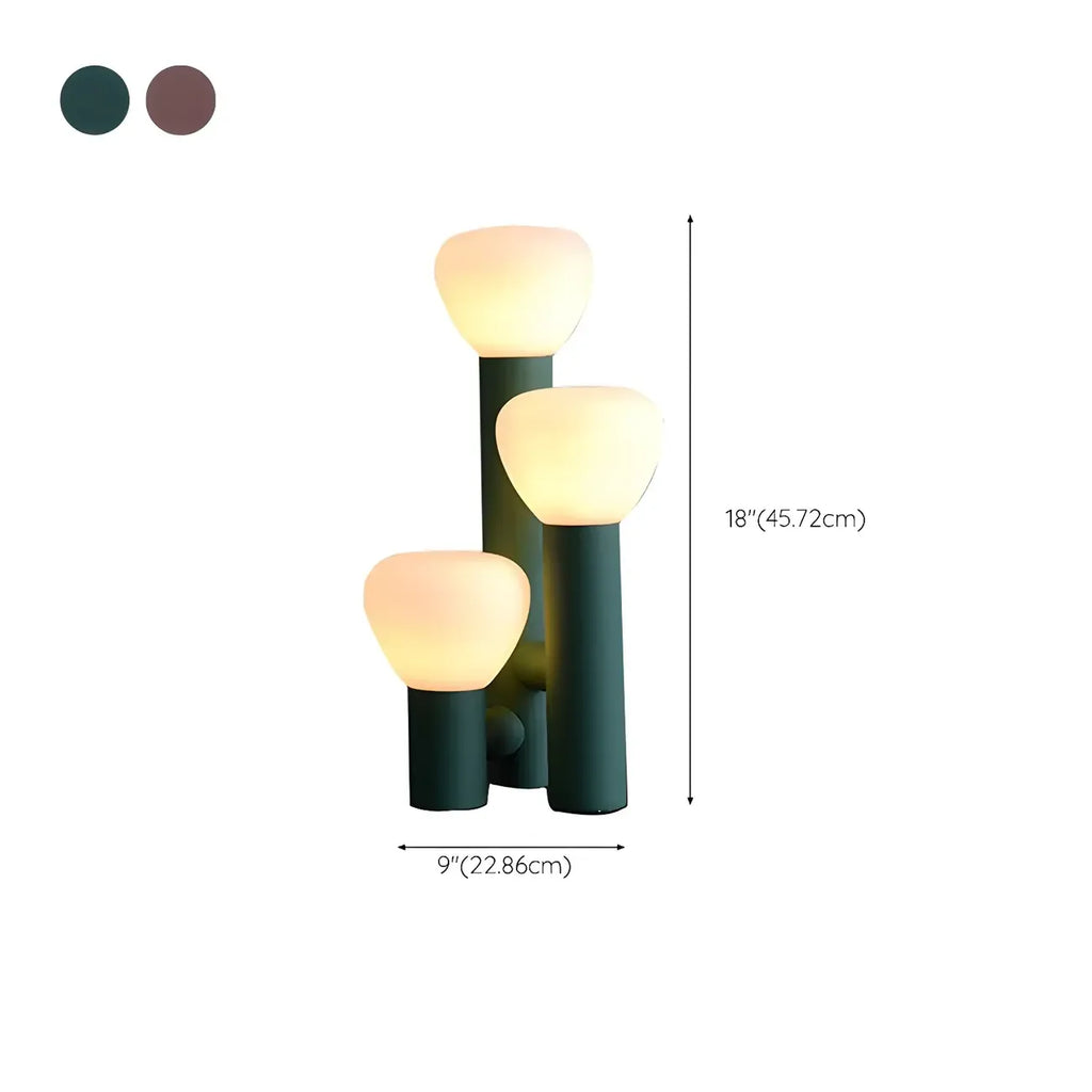 Modern Unique 3-Light Glass Table Lamp for Living Room