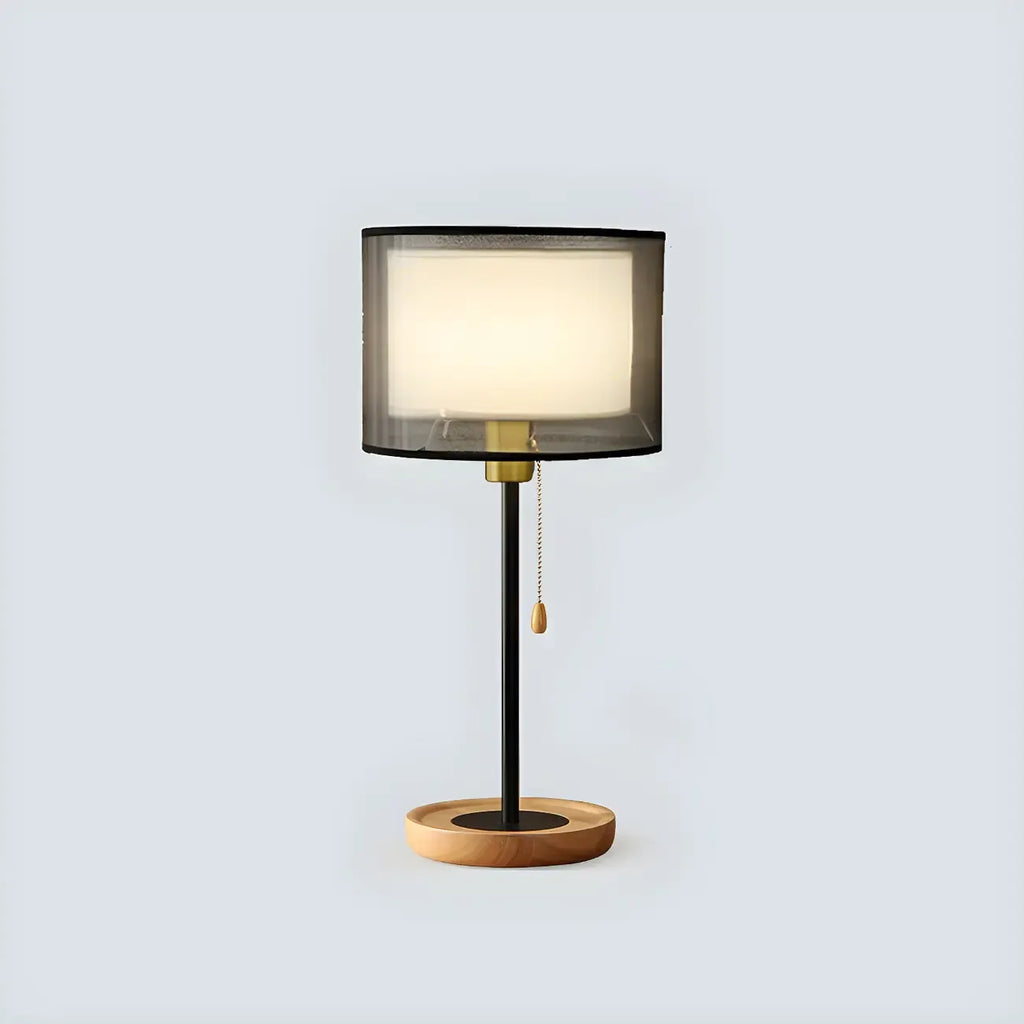 Modern Geometric Table Lamp Pull Chain Switch for Residential