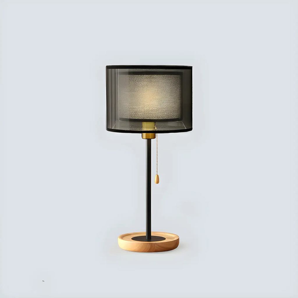 Modern Geometric Table Lamp Pull Chain Switch for Residential