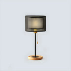 Modern Geometric Table Lamp Pull Chain Switch for Residential