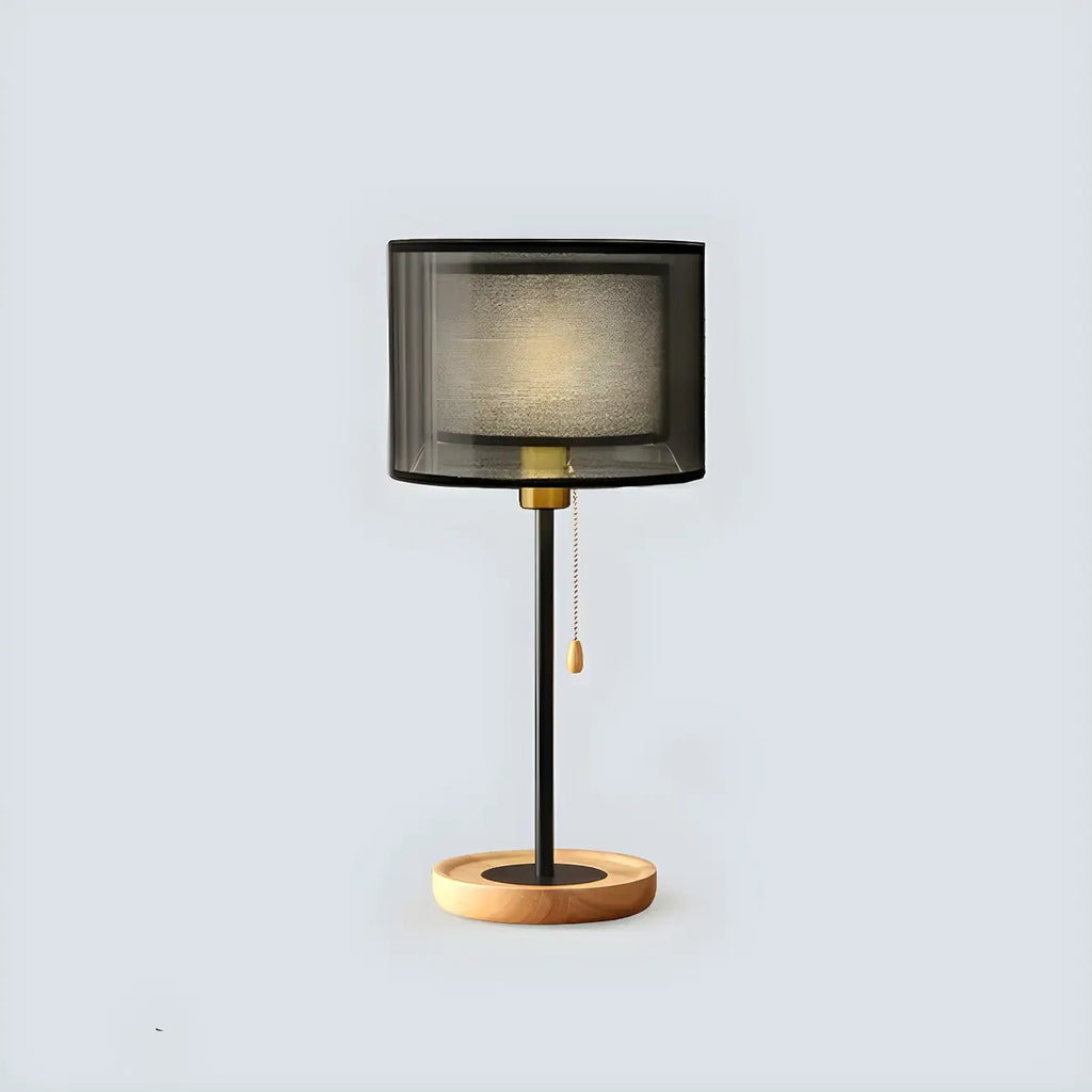 Modern Geometric Table Lamp Pull Chain Switch for Residential