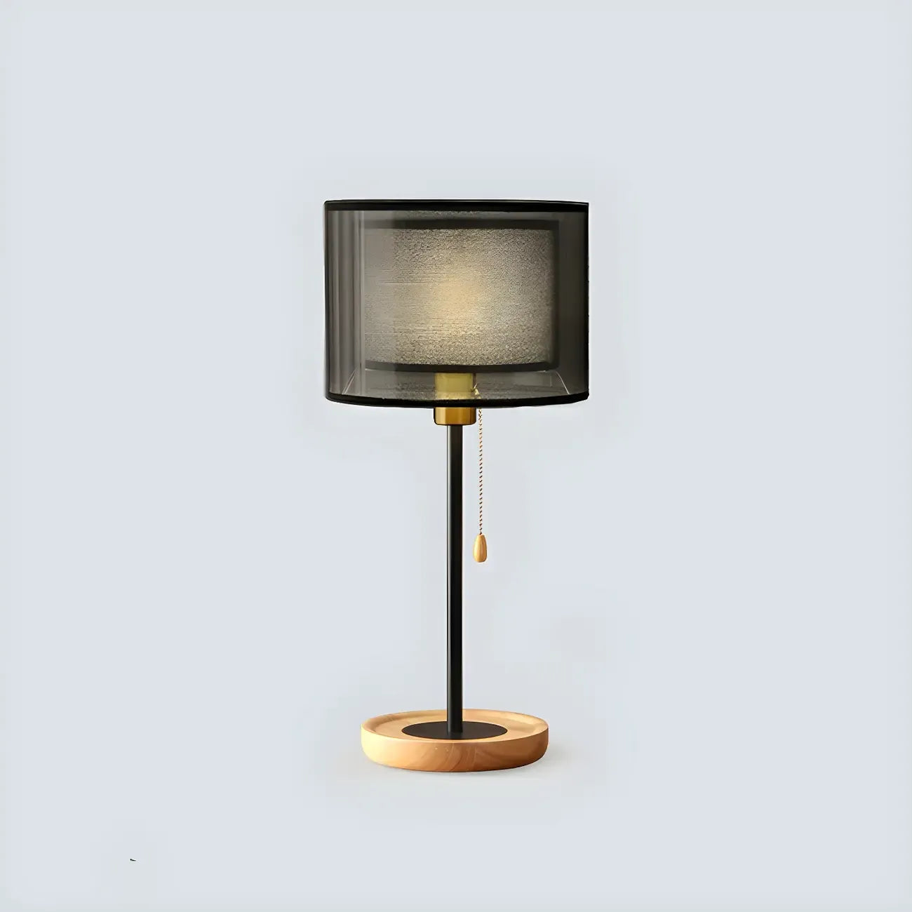Modern Geometric Table Lamp Pull Chain Switch for Residential