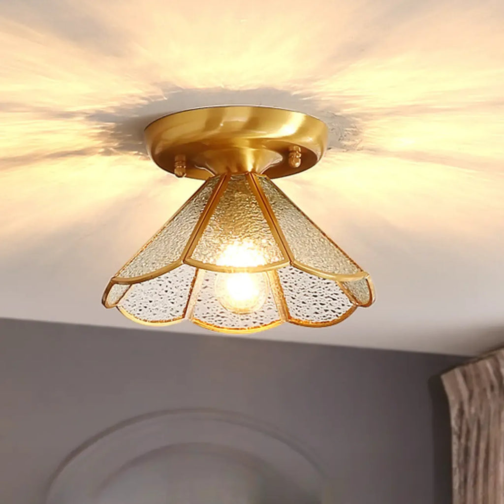 Modern Geometric Semi Flush Ceiling Light for Living Room