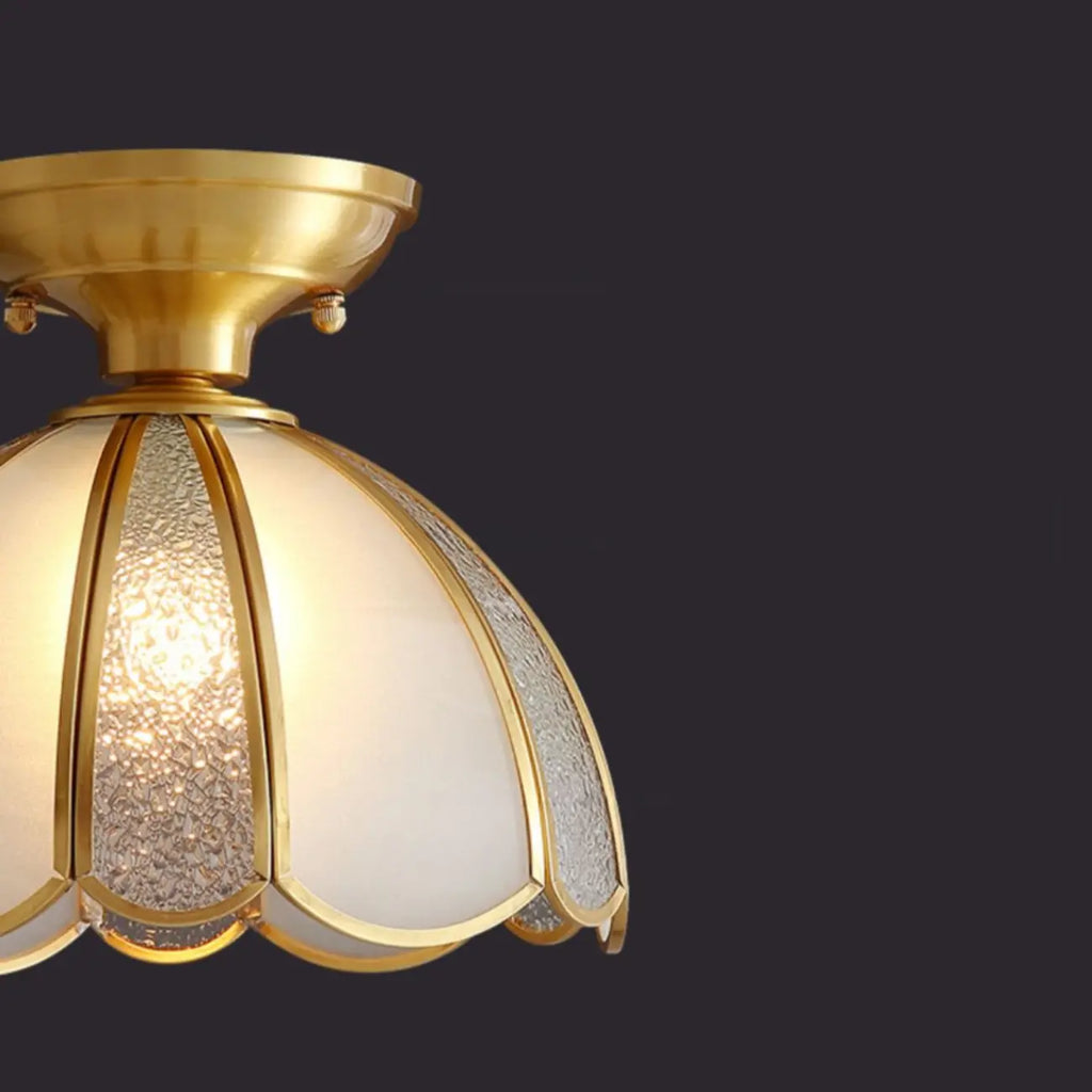 Modern Geometric Semi Flush Ceiling Light for Living Room