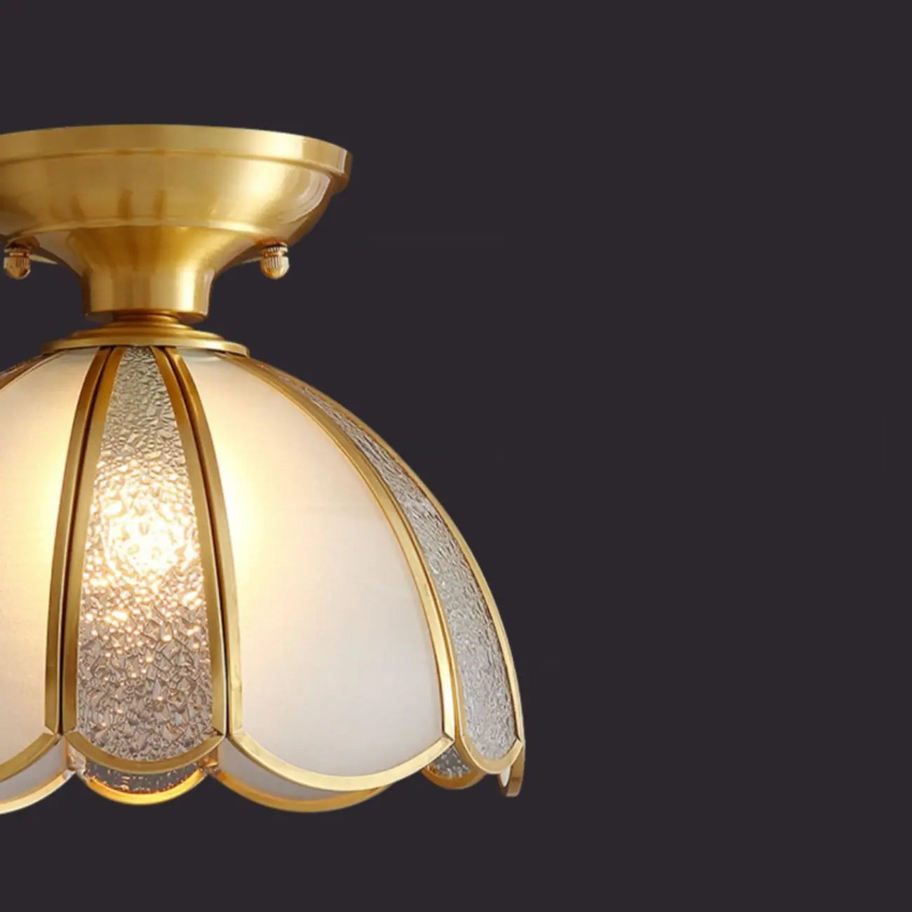 Modern Geometric Semi Flush Ceiling Light for Living Room