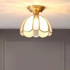 Modern Geometric Semi Flush Ceiling Light for Living Room
