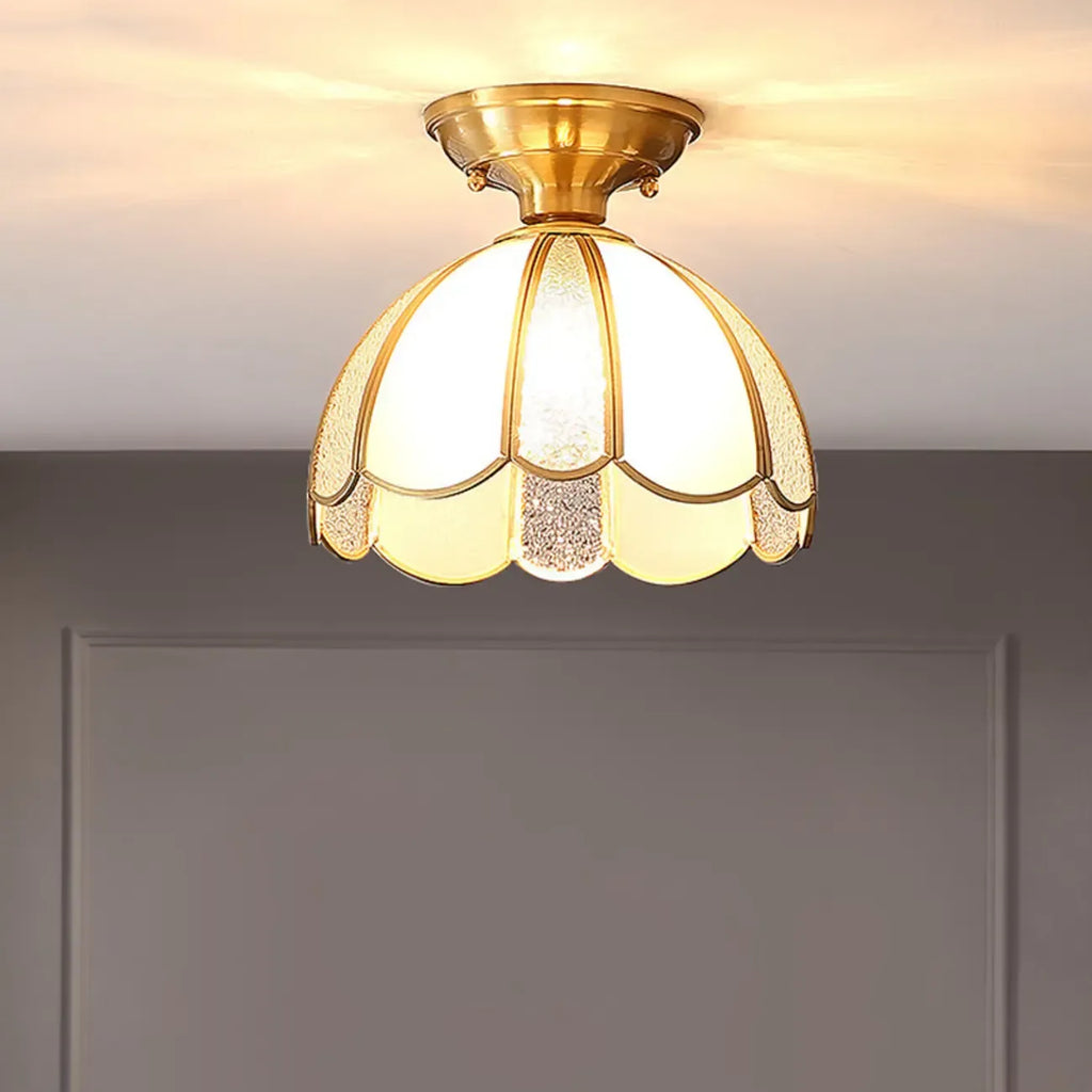 Modern Geometric Semi Flush Ceiling Light for Living Room