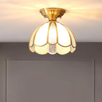 Modern Geometric Semi Flush Ceiling Light for Living Room