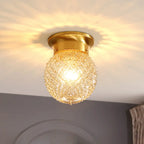 Modern Geometric Semi Flush Ceiling Light for Living Room