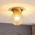 Modern Geometric Semi Flush Ceiling Light for Living Room