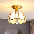 Modern Geometric Semi Flush Ceiling Light for Living Room