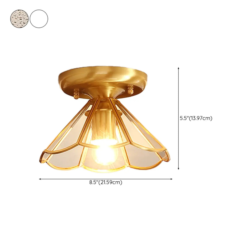 Modern Geometric Semi Flush Ceiling Light for Living Room