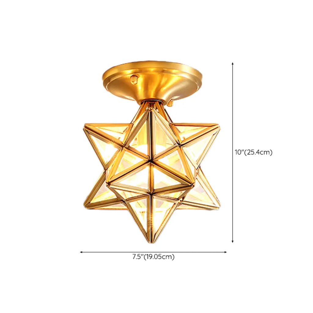 Modern Geometric Semi Flush Ceiling Light for Living Room