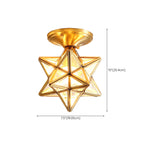 Modern Geometric Semi Flush Ceiling Light for Living Room