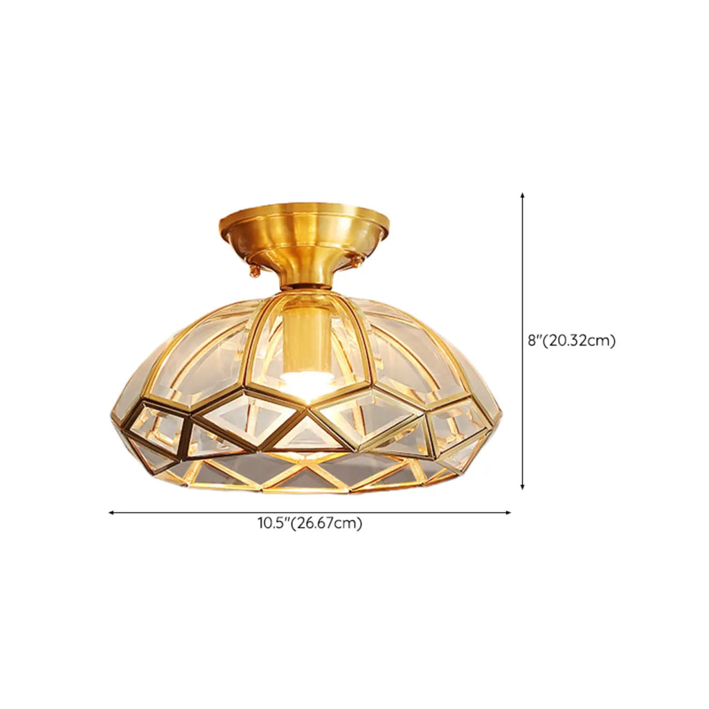 Modern Geometric Semi Flush Ceiling Light for Living Room