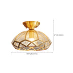 Modern Geometric Semi Flush Ceiling Light for Living Room