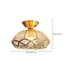 Modern Geometric Semi Flush Ceiling Light for Living Room