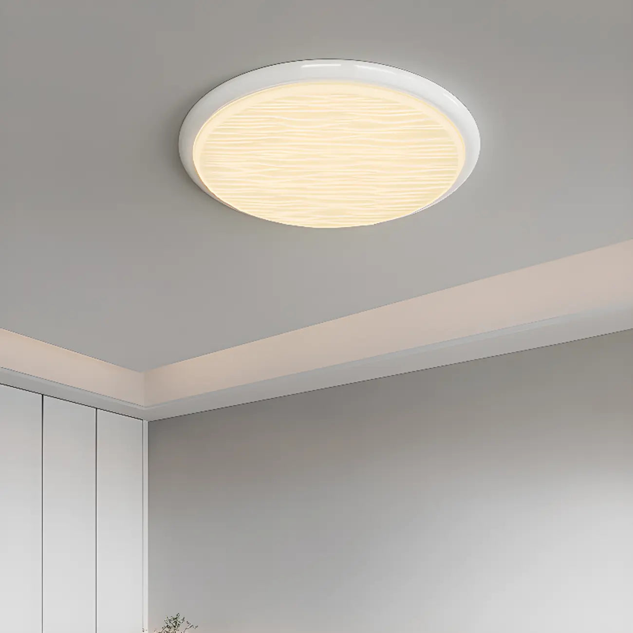 Modern Dimmable Circular Flush Ceiling Light for Indoor Use