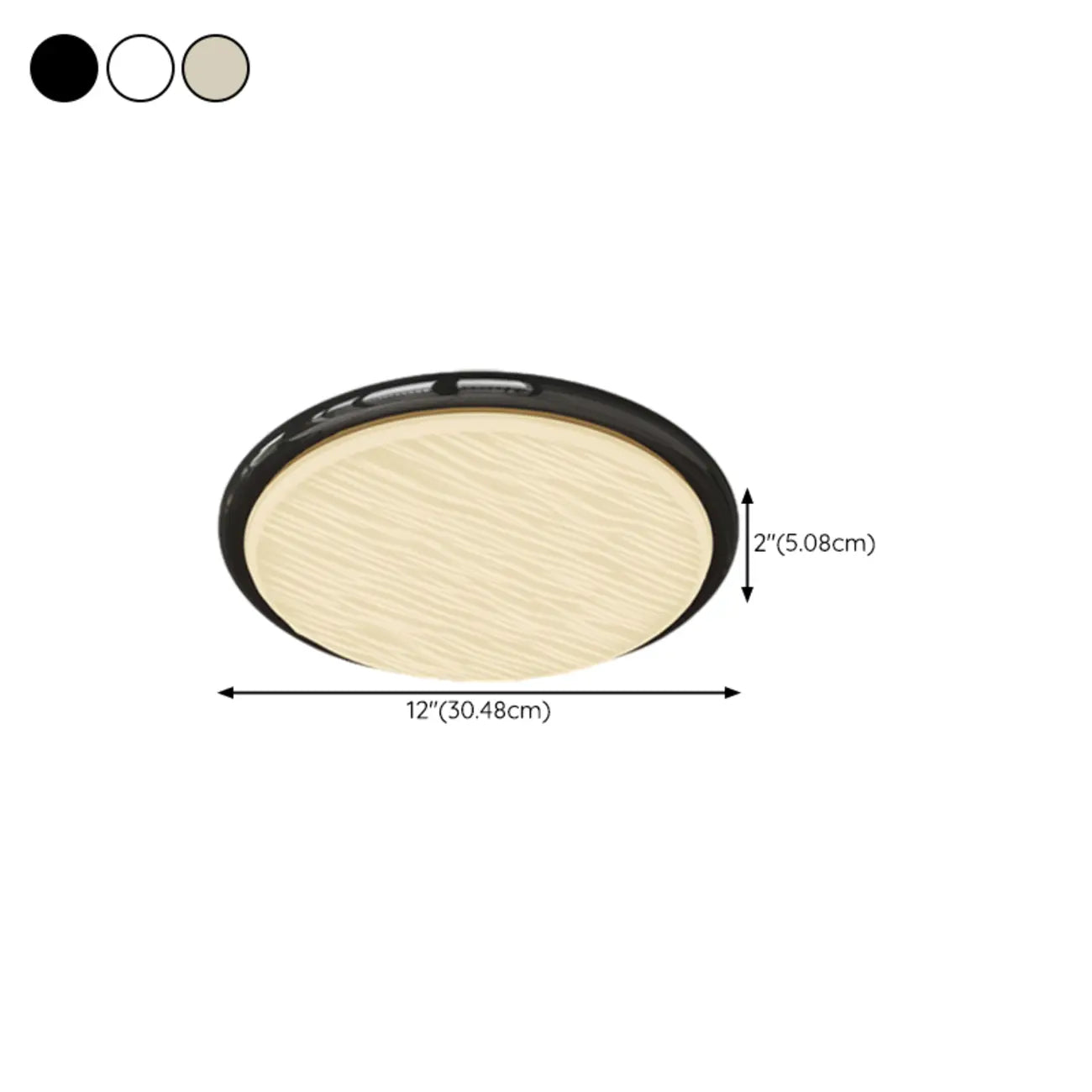 Modern Dimmable Circular Flush Ceiling Light for Indoor Use