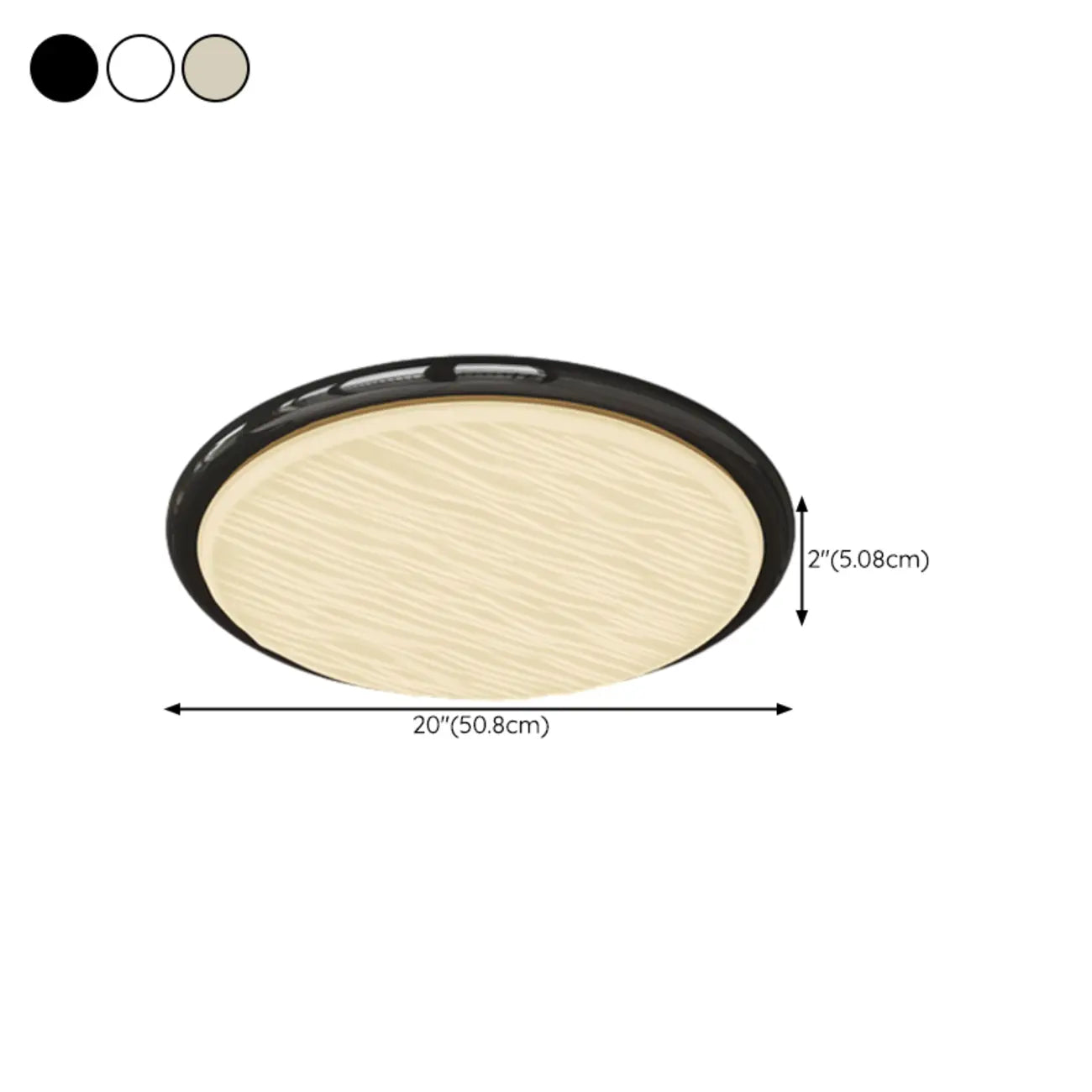 Modern Dimmable Circular Flush Ceiling Light for Indoor Use