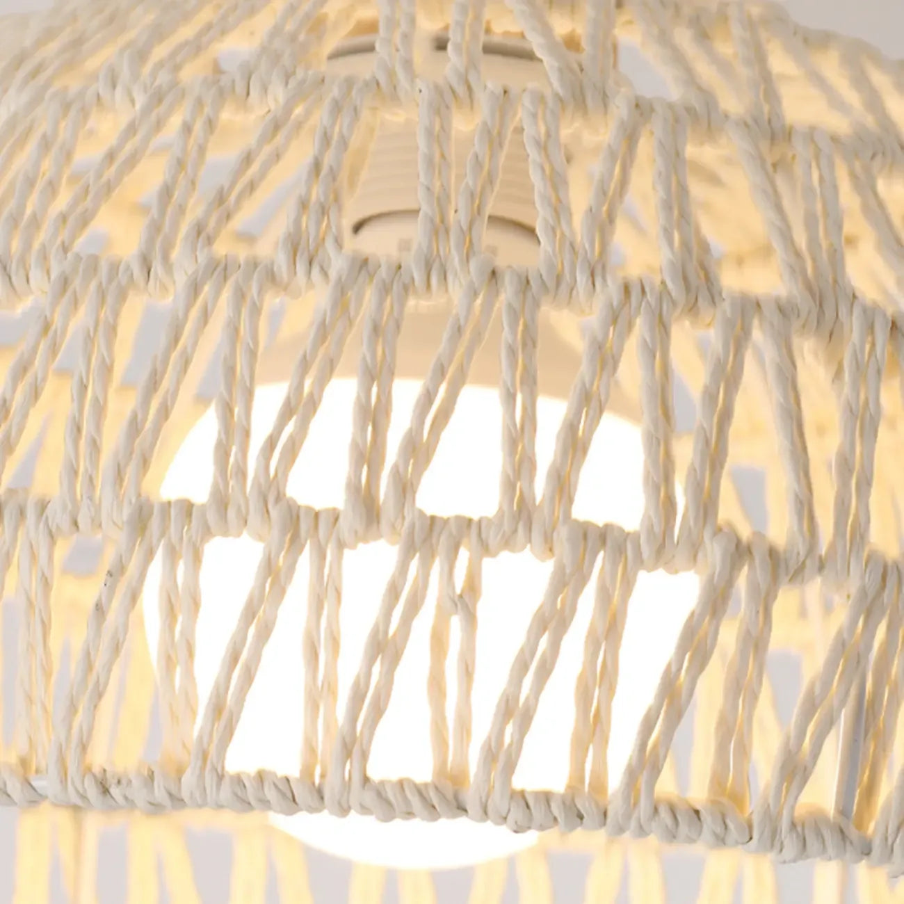 Oriental Fabric Semi Flush Ceiling Light for Residential Use