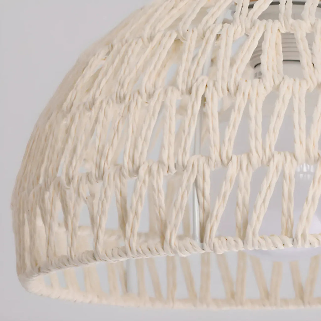 Oriental Fabric Semi Flush Ceiling Light for Residential Use