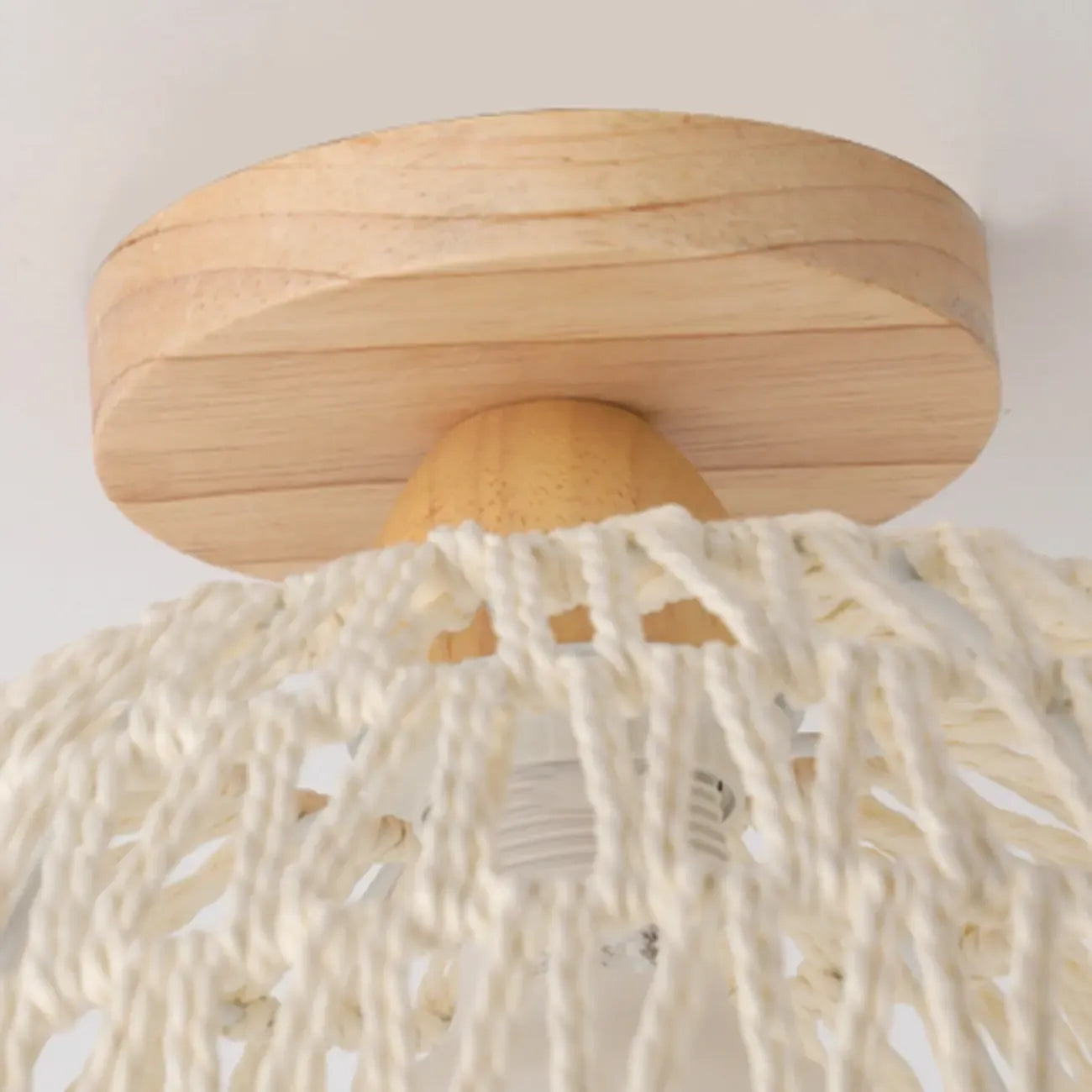 Oriental Fabric Semi Flush Ceiling Light for Residential Use