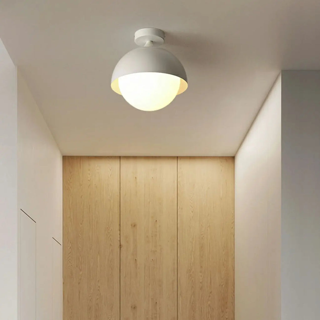 Mini Globe LED Semi-Flush Ceiling Light for Living Room