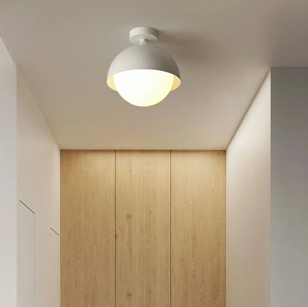 Mini Globe LED Semi-Flush Ceiling Light for Living Room