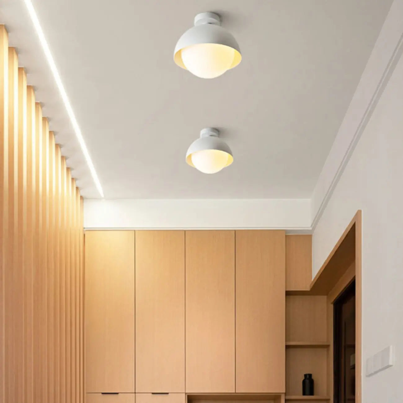 Mini Globe LED Semi-Flush Ceiling Light for Living Room
