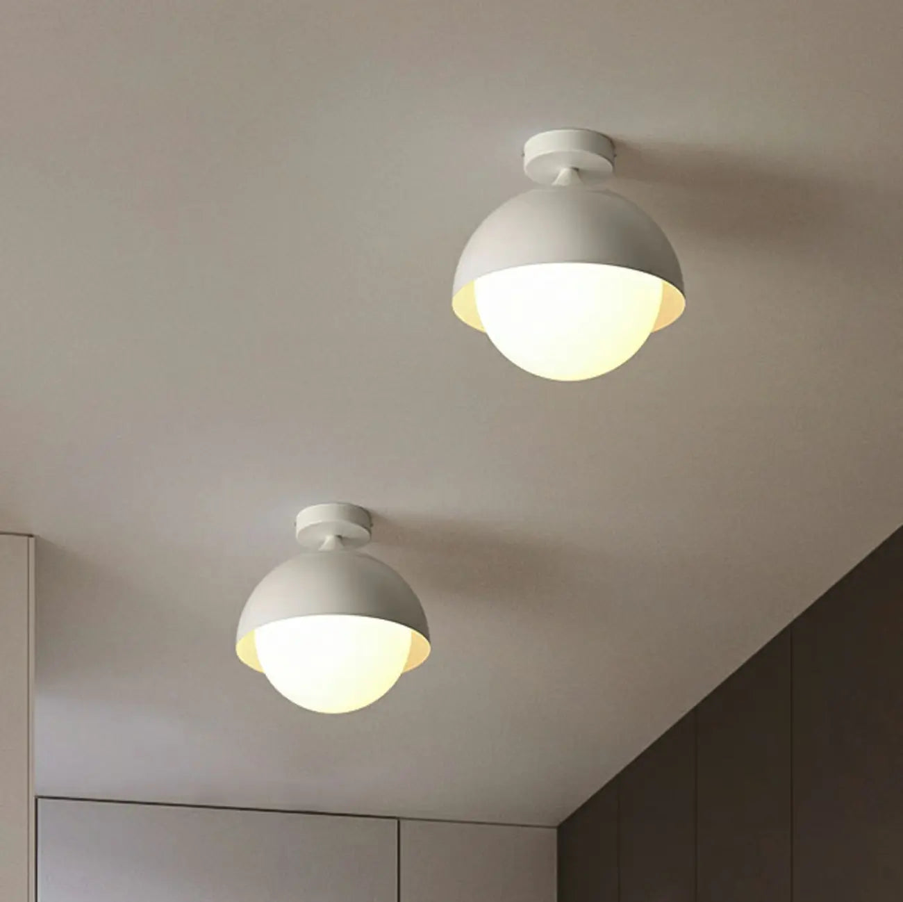Mini Globe LED Semi-Flush Ceiling Light for Living Room