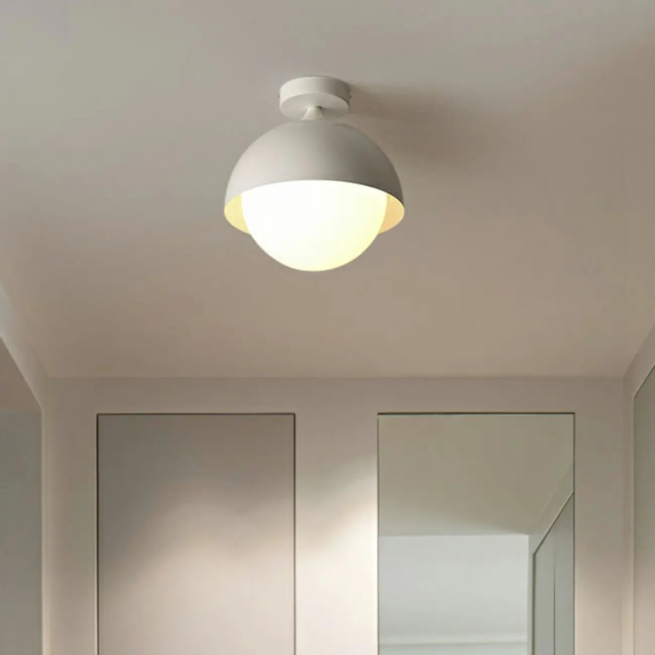 Mini Globe LED Semi-Flush Ceiling Light for Living Room