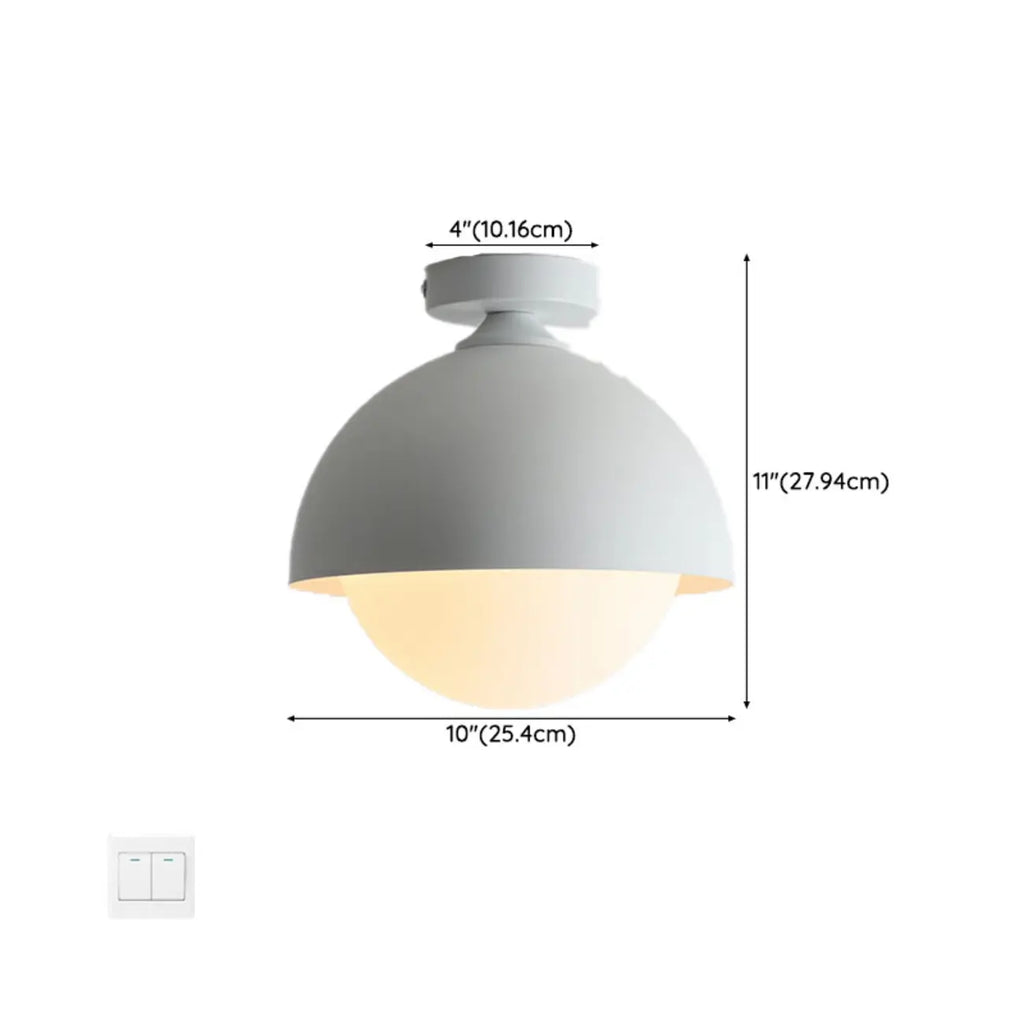 Mini Globe LED Semi-Flush Ceiling Light for Living Room
