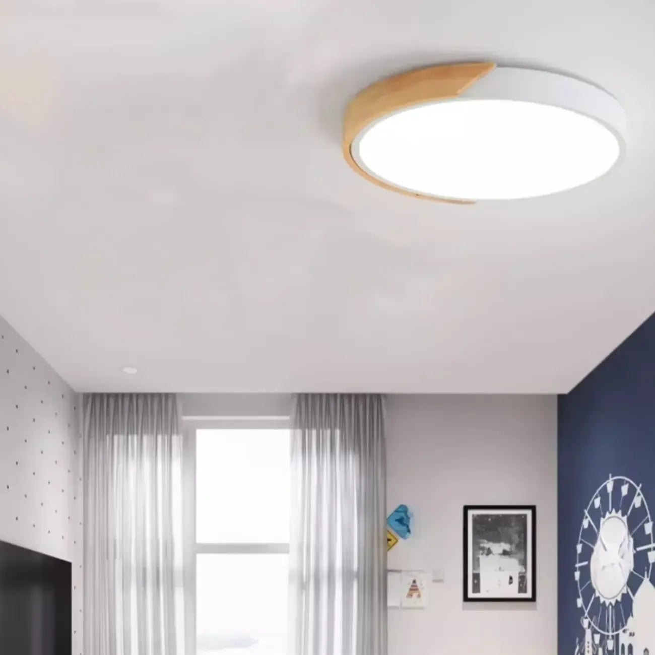 2Modern Circular Flush Ceiling Light for Residential Use