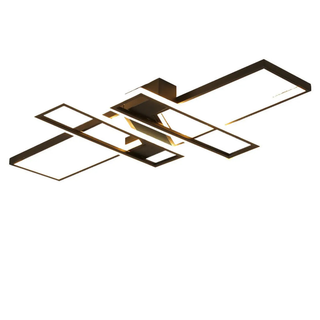 4-Light Modern LED Semi Flush Ceiling Light for Living Room