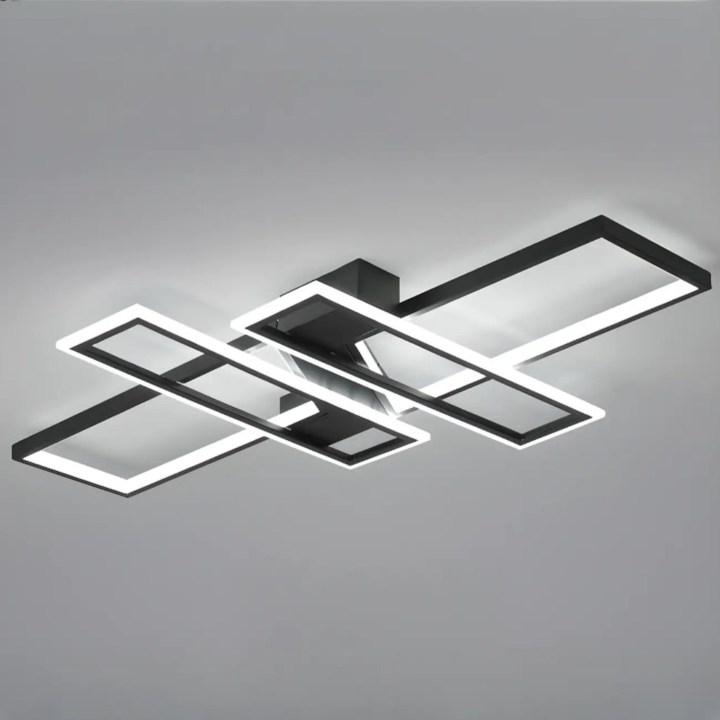 4-Light Modern LED Semi Flush Ceiling Light for Living Room