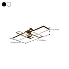 4-Light Modern LED Semi Flush Ceiling Light for Living Room