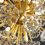 Glamorous Globe Crystal Table Lamp Gold Metal for Living Room