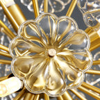 Glamorous Globe Crystal Table Lamp Gold Metal for Living Room