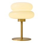 Modern Gold Metal Geometric Glass Table Lamp for Bedroom