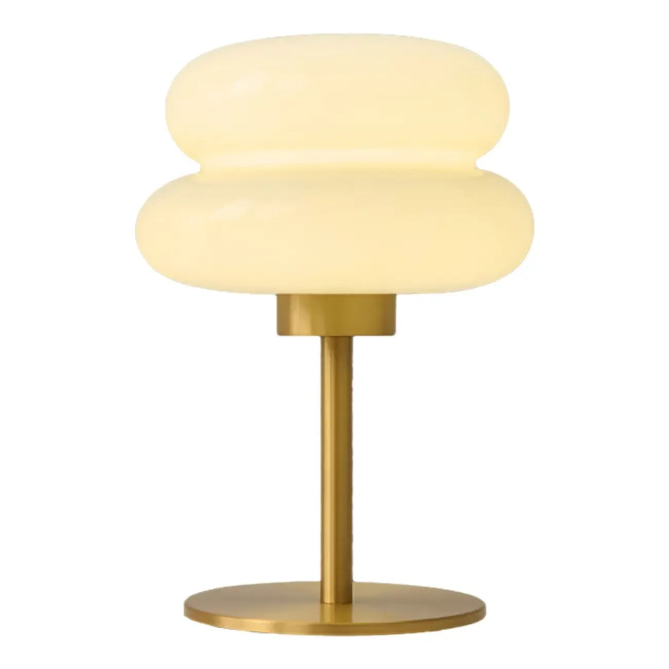 Modern Gold Metal Geometric Glass Table Lamp for Bedroom