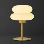 Modern Gold Metal Geometric Glass Table Lamp for Bedroom