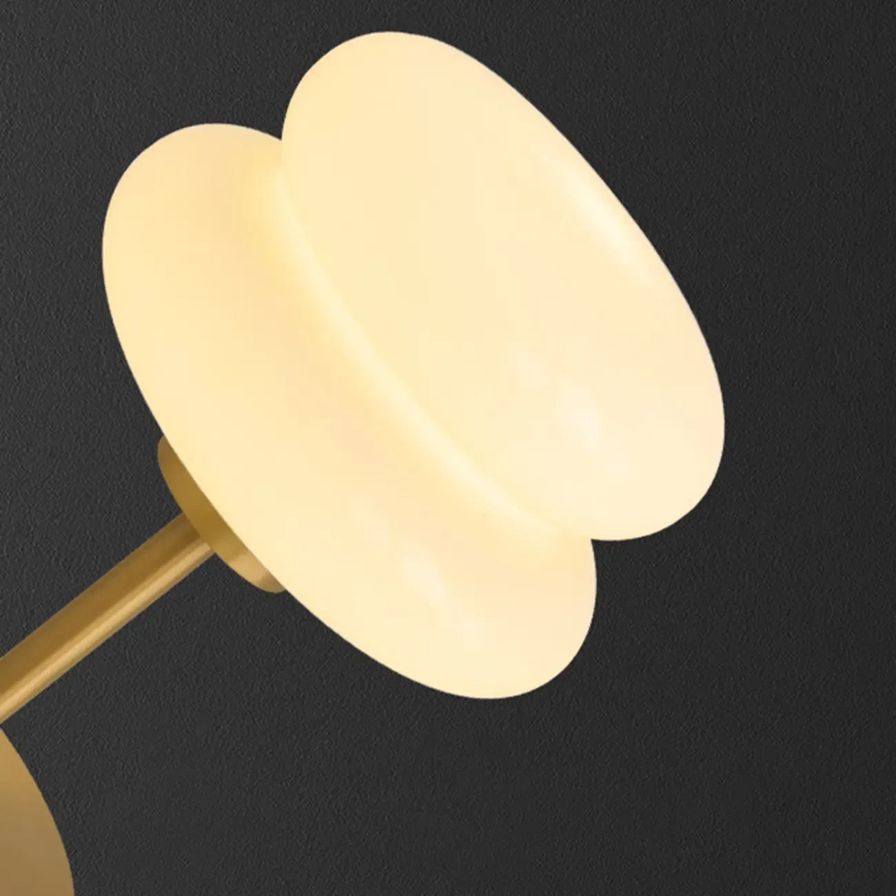 Modern Gold Metal Geometric Glass Table Lamp for Bedroom